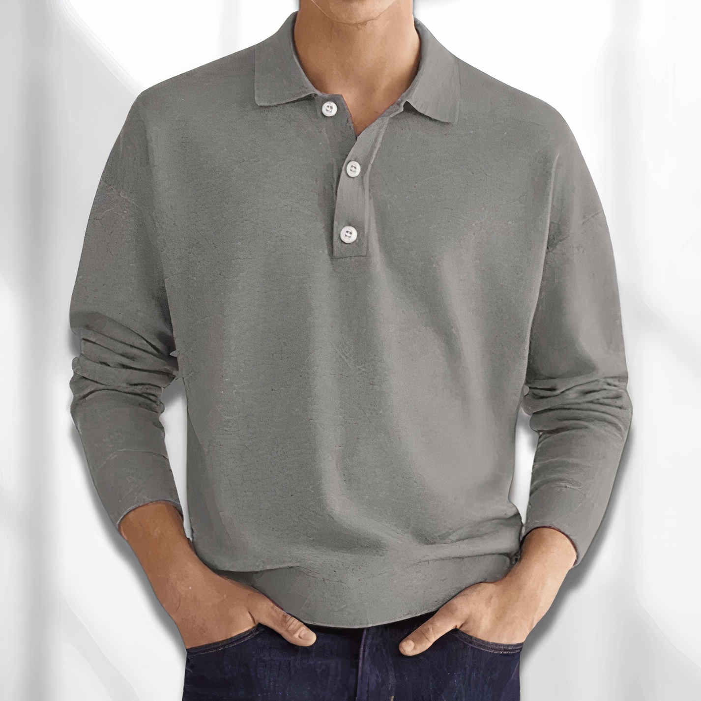 Langærmet poloshirt - Roach