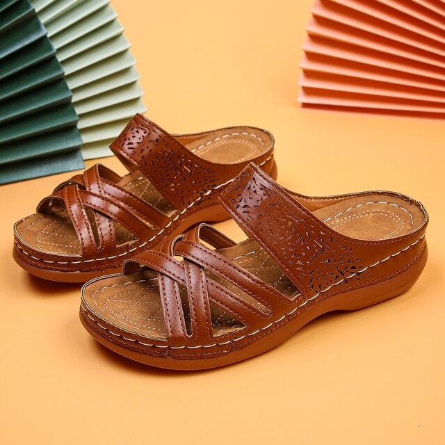 FEMKE - Vintage ortopædiske sandaler