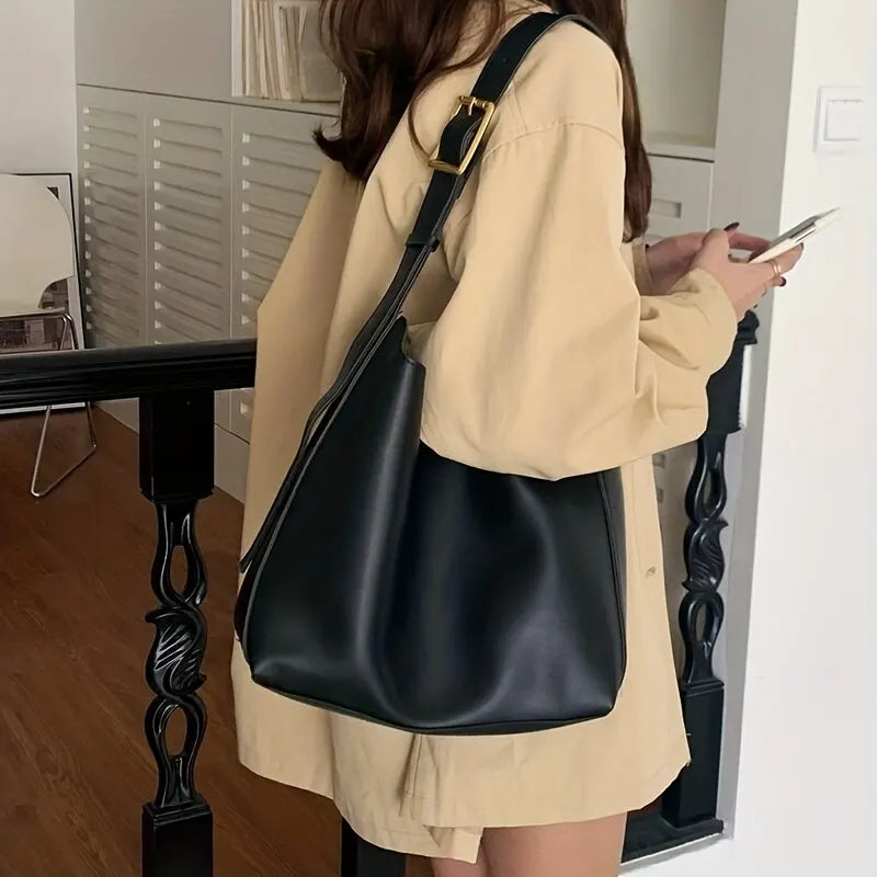 Savannah Luxe Leather Shoulder Bag - Tidløs elegance til enhver lejlighed