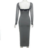Rosalie - Yndig rød bodycon-kjole med blondedetaljer
