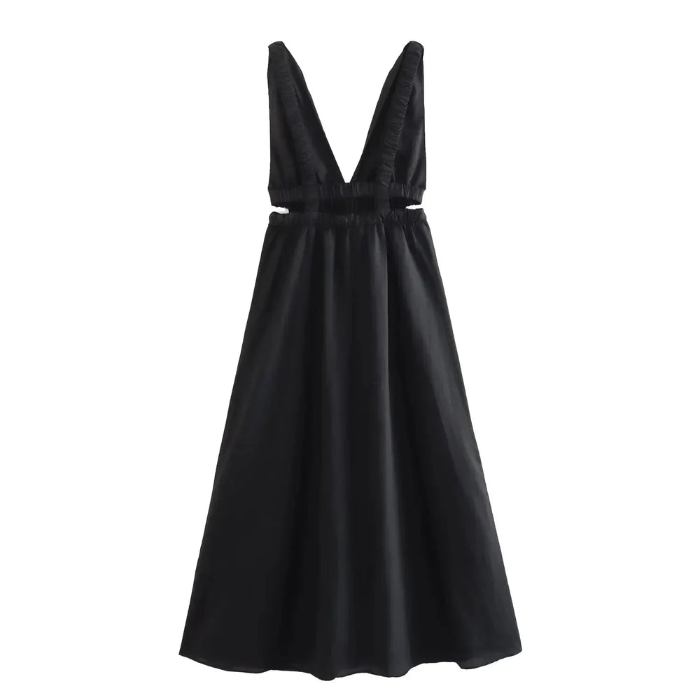 Isabelle - Elegant maxikjole med rynket talje