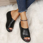 Bianca - Elegante Ledersandalen mit Plateau