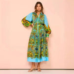 Valeria - Boho maxi kjole med paisley mønster