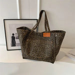 Leila - Oversized Leopard Print Skuldertaske