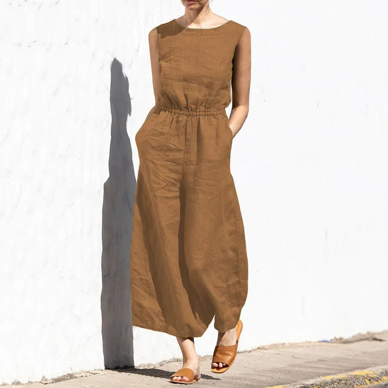 Elena™ jumpsuit i hør