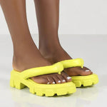 Valentina - Strand-Slides mit dicker Sohle