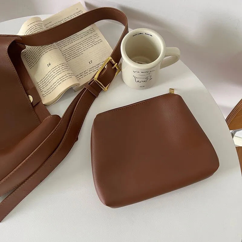 Savannah Luxe Leather Shoulder Bag - Tidløs elegance til enhver lejlighed