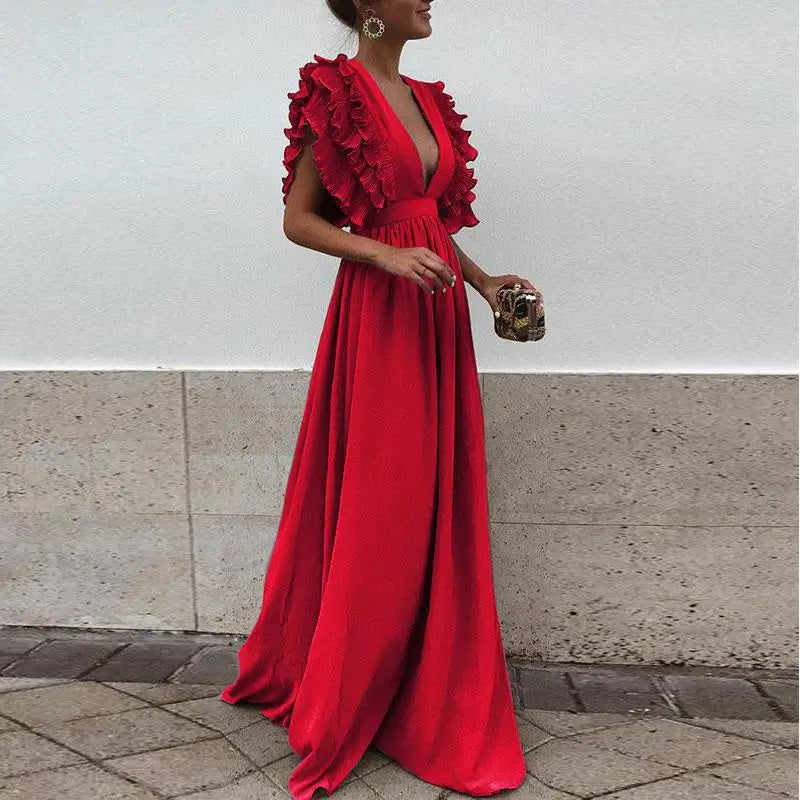 Kailey - Elegant kjole med rynkede ærmer