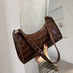 Sophi Retro Alligator Mønster Håndtaske