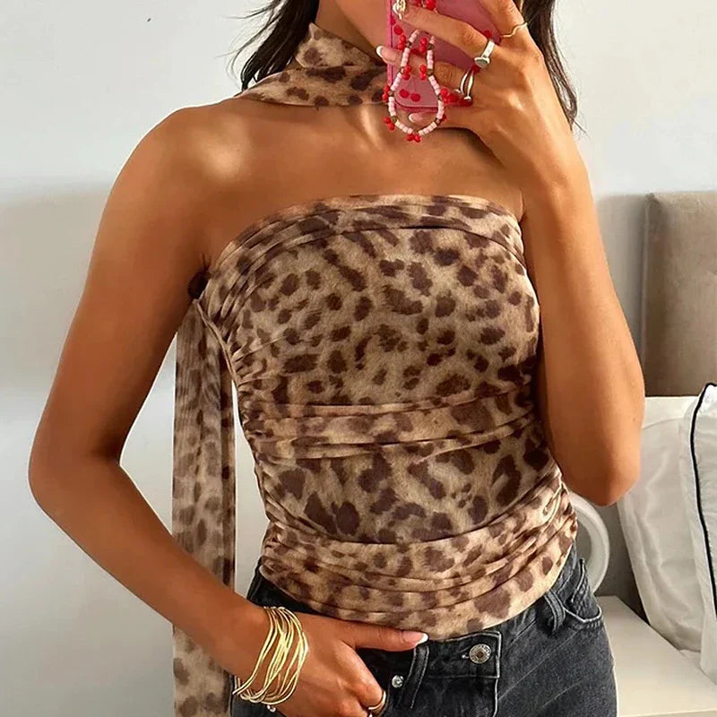 Tube Top med leopardprint til kvinder