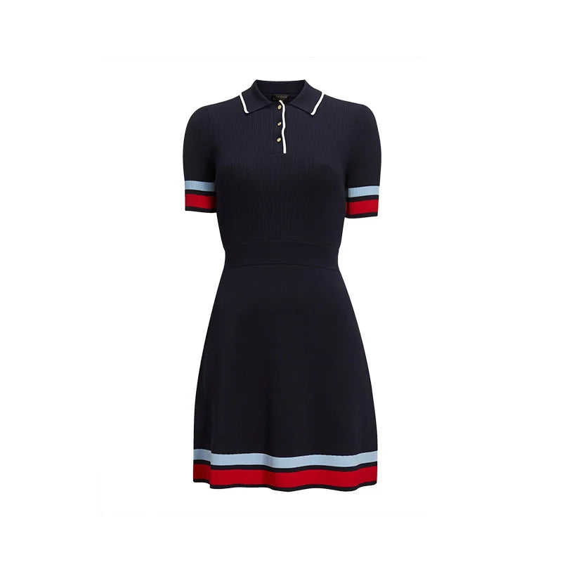 Natalia - Sporty smart kjole med krave