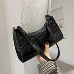 Sophi Retro Alligator Mønster Håndtaske