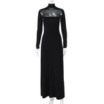 Mia - Off-the-shoulder maxikjole med tætsiddende ærmer