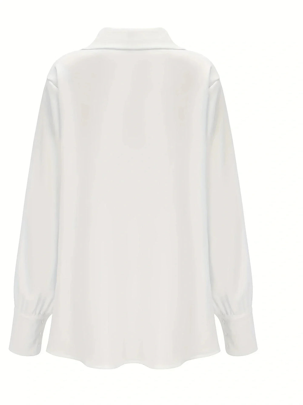 Elegant langærmet top med svingkrave