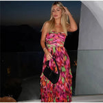 Evelina - off-the-shoulder blomstret maxikjole