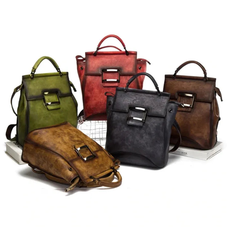 Loyola Leather Convertible Backpack & Shoulder Bag til kvinder - One Size