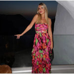 Evelina - off-the-shoulder blomstret maxikjole