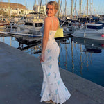 Eloise - blomstret havfrue maxi kjole