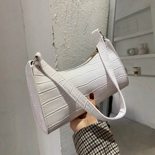 Sophi Retro Alligator Mønster Håndtaske