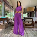 Elinor -Elegant jumpsuit i ét stykke med brede ben