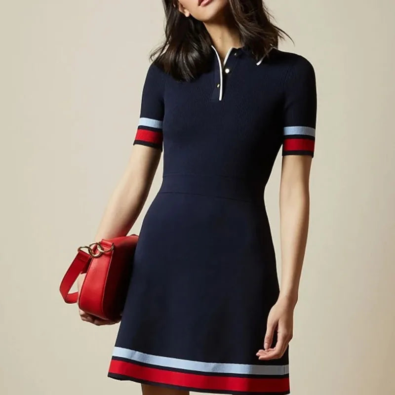 Natalia - Sporty smart kjole med krave