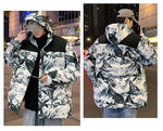 Pufferjakke i camouflage til mænd