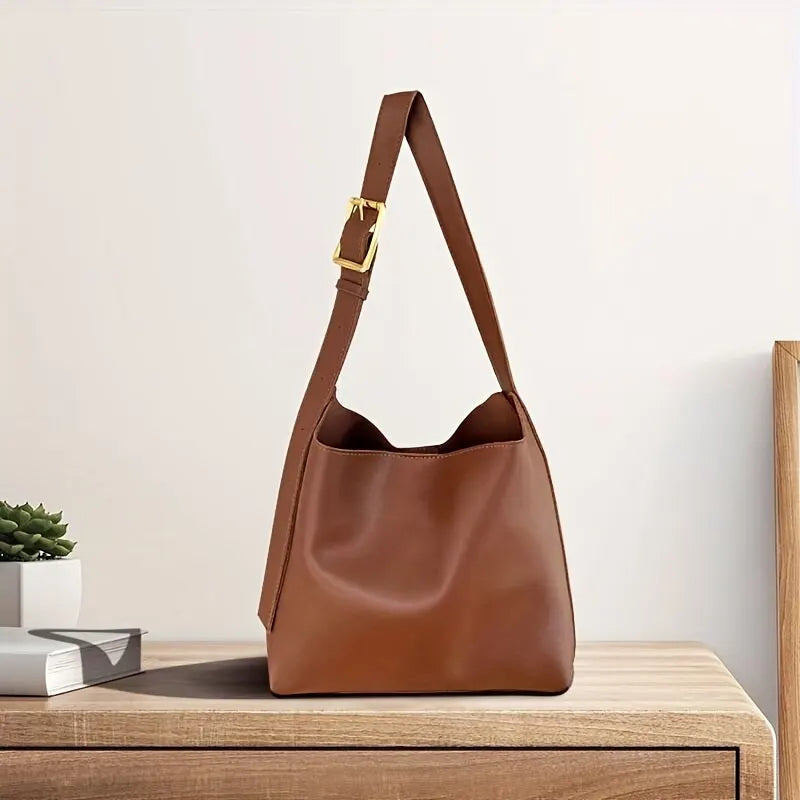 Savannah Luxe Leather Shoulder Bag - Tidløs elegance til enhver lejlighed
