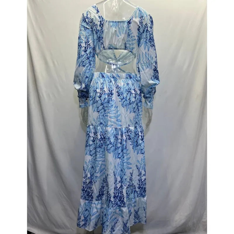 Boheme Maxi Kjole med Udskæringer | Let & Flydende | Sommerlook