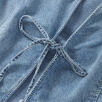 Dametop med lange ærmer og smal denim
