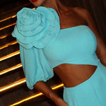 Stella - Elegant 3D-blomstret kjole