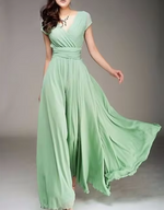 Claire Glamour | V-hals Lang Aftenkjole