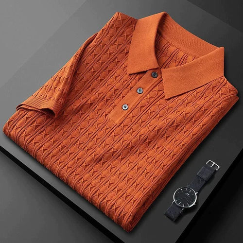 Vaffel Jacquard Strikket Skjorte - Sinus