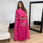 Jennifer - Elegant cape maxi kjole