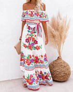 Kvinders Elegant Lang Bohemian Sommer Kjole