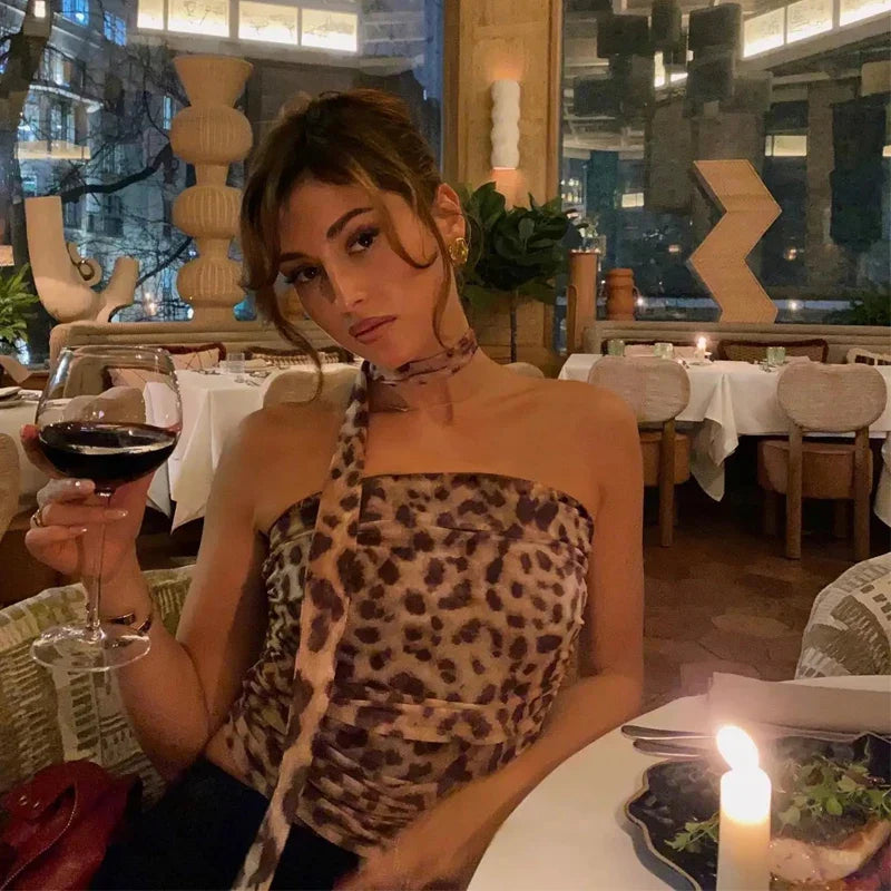 Tube Top med leopardprint til kvinder