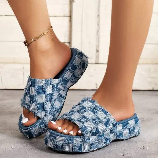 Diana - skakternet sandaler