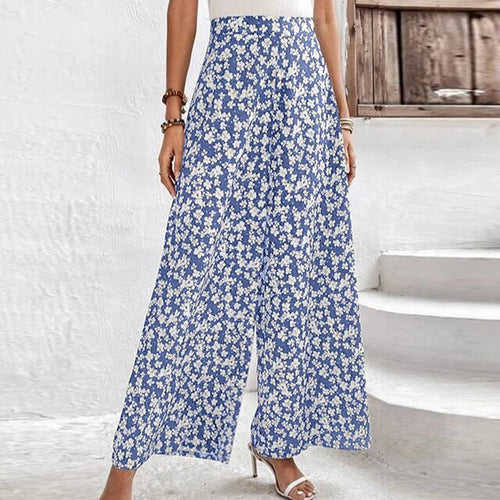 CLAIRE - Løse bukser med blomsterprint