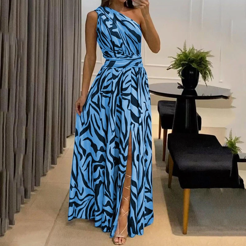 Dana - Elegant One Shoulder Maxikjole