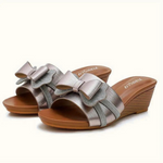 Arabella - Stribede sandaler med sløjfedetalje