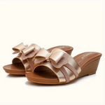 Arabella - Stribede sandaler med sløjfedetalje