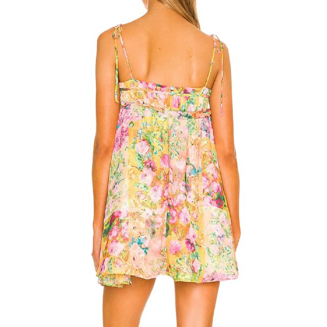 Felicity - Flowy akvarel cami-kjole med blomstertryk