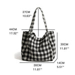 Olivia Checkered Tote Bag