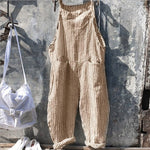 HARPER - Stribet baggy jumpsuit i vintagelook