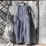 HARPER - Stribet baggy jumpsuit i vintagelook