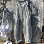 HARPER - Stribet baggy jumpsuit i vintagelook