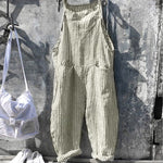 HARPER - Stribet baggy jumpsuit i vintagelook