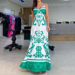 Vienna - Elegant maxikjole med damask print