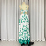 Vienna - Elegant maxikjole med damask print