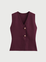 Bourgognefarvet ærmeløs vest