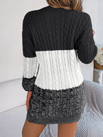 Strikket Sweaterkjole | Kabelstrik & Farveblok | Komfort & Stil